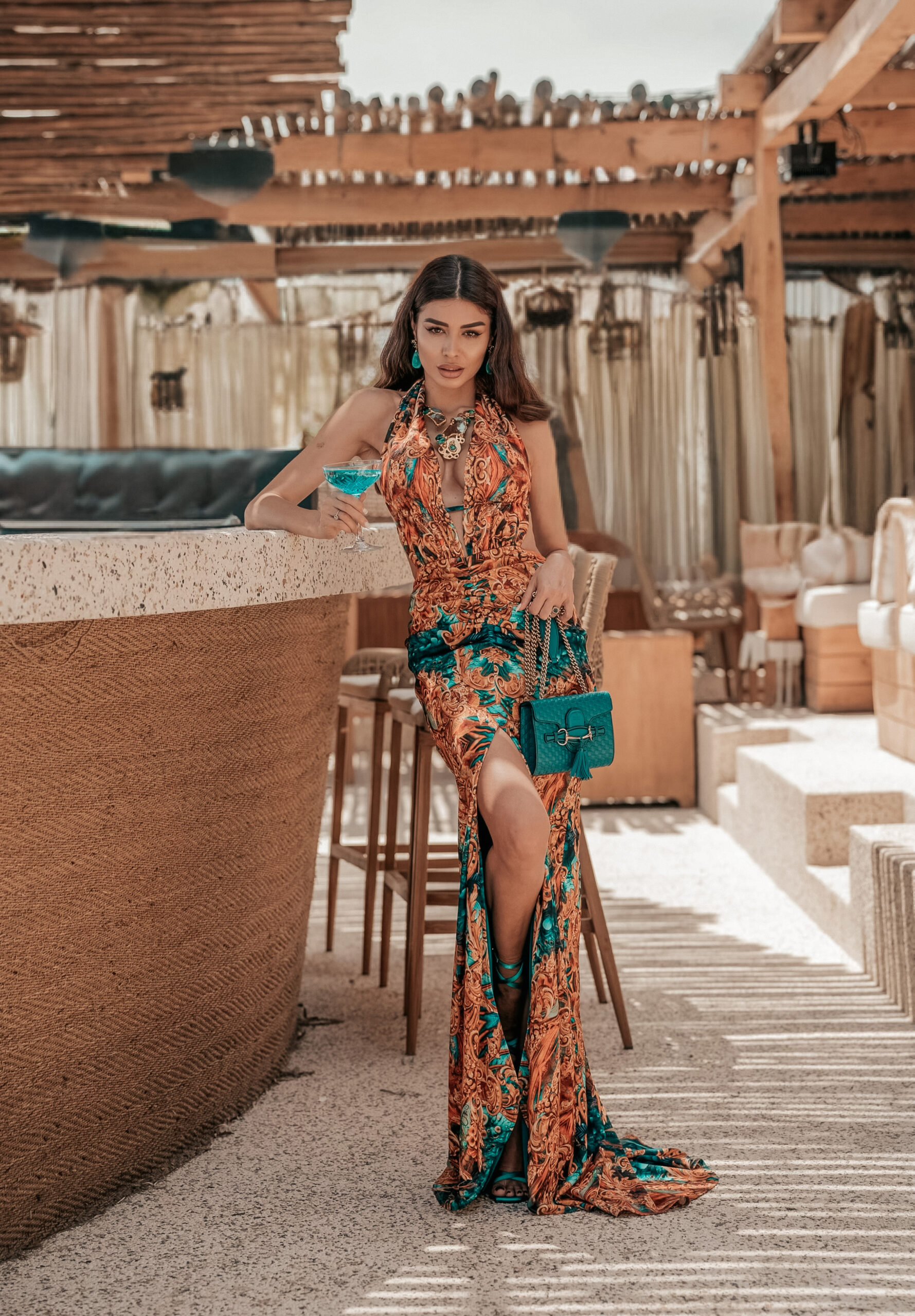 Dorothea Dress in Ocean Glam Print - Image 5