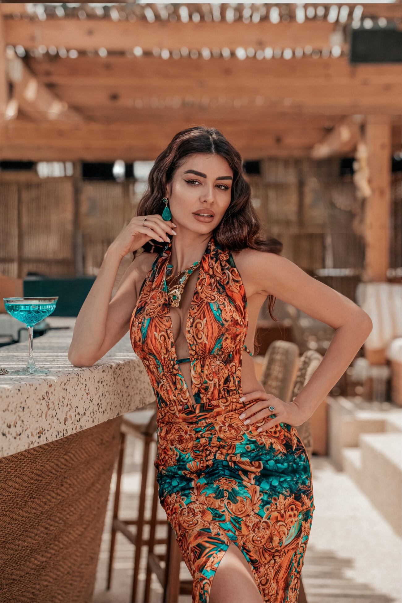 Dorothea Dress in Ocean Glam Print - Image 6