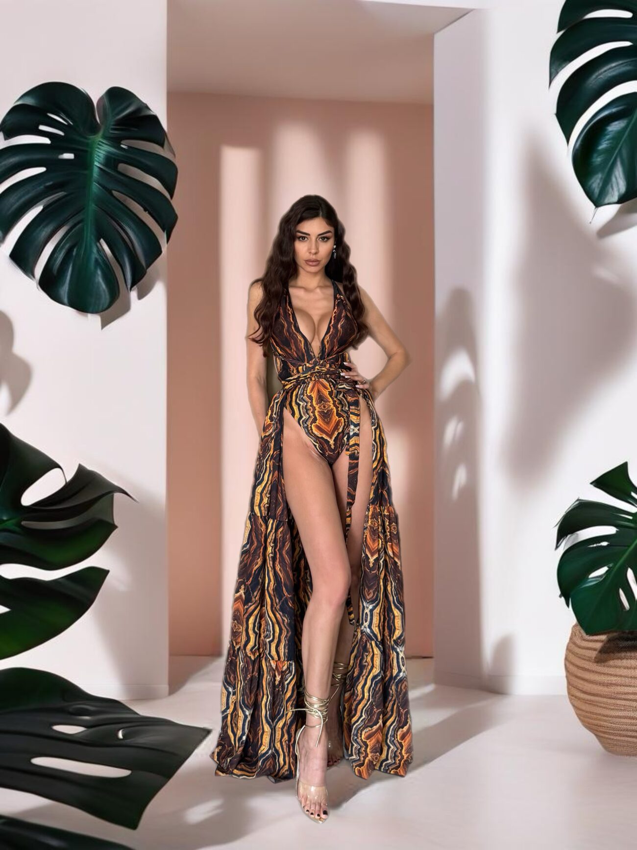 Maldives Ruffled Skirt in Tanzania Print - Image 2