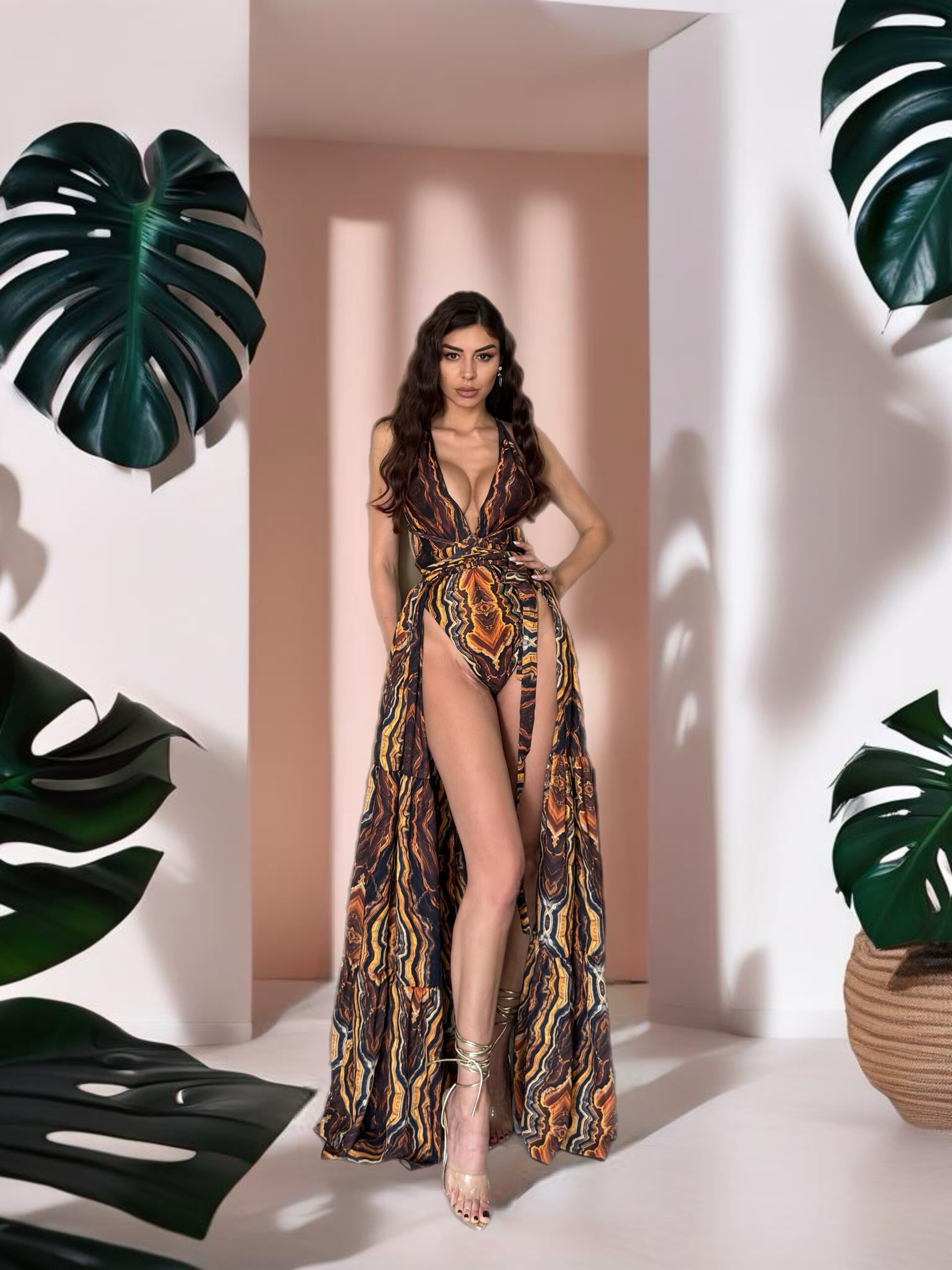 Maldives Ruffled Skirt in Tanzania Print - Image 2