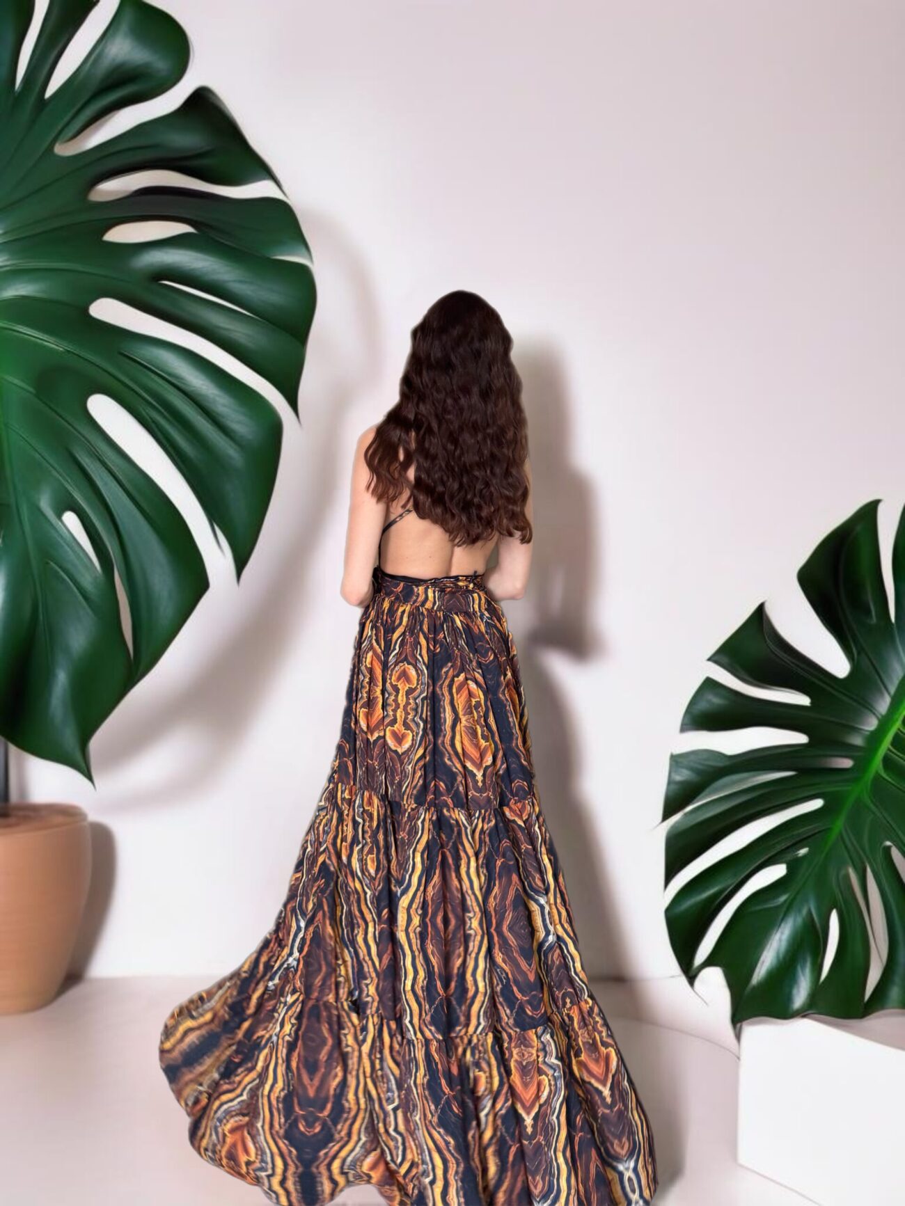 Maldives Ruffled Skirt in Tanzania Print - Image 3