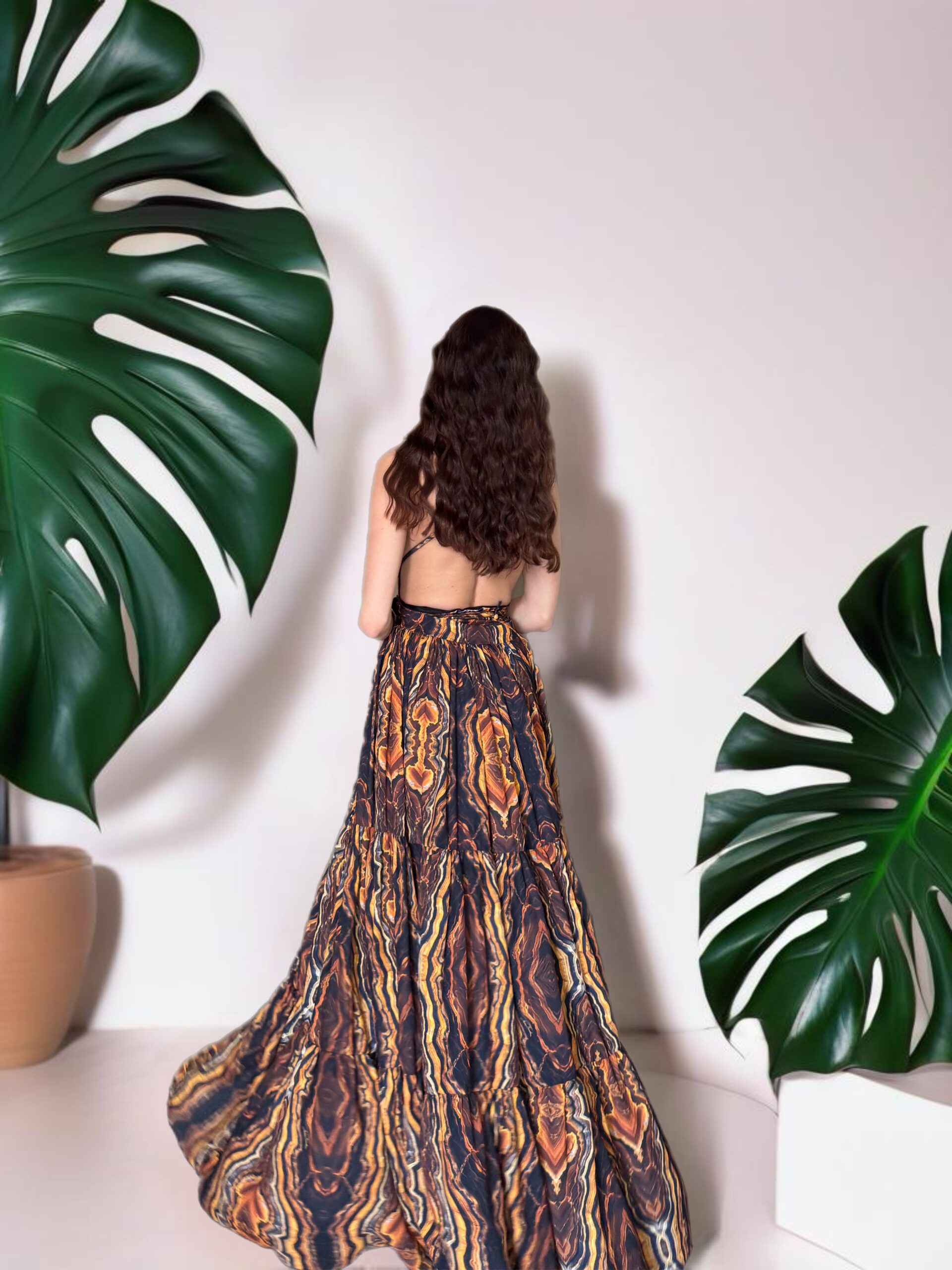 Maldives Ruffled Skirt in Tanzania Print - Image 3