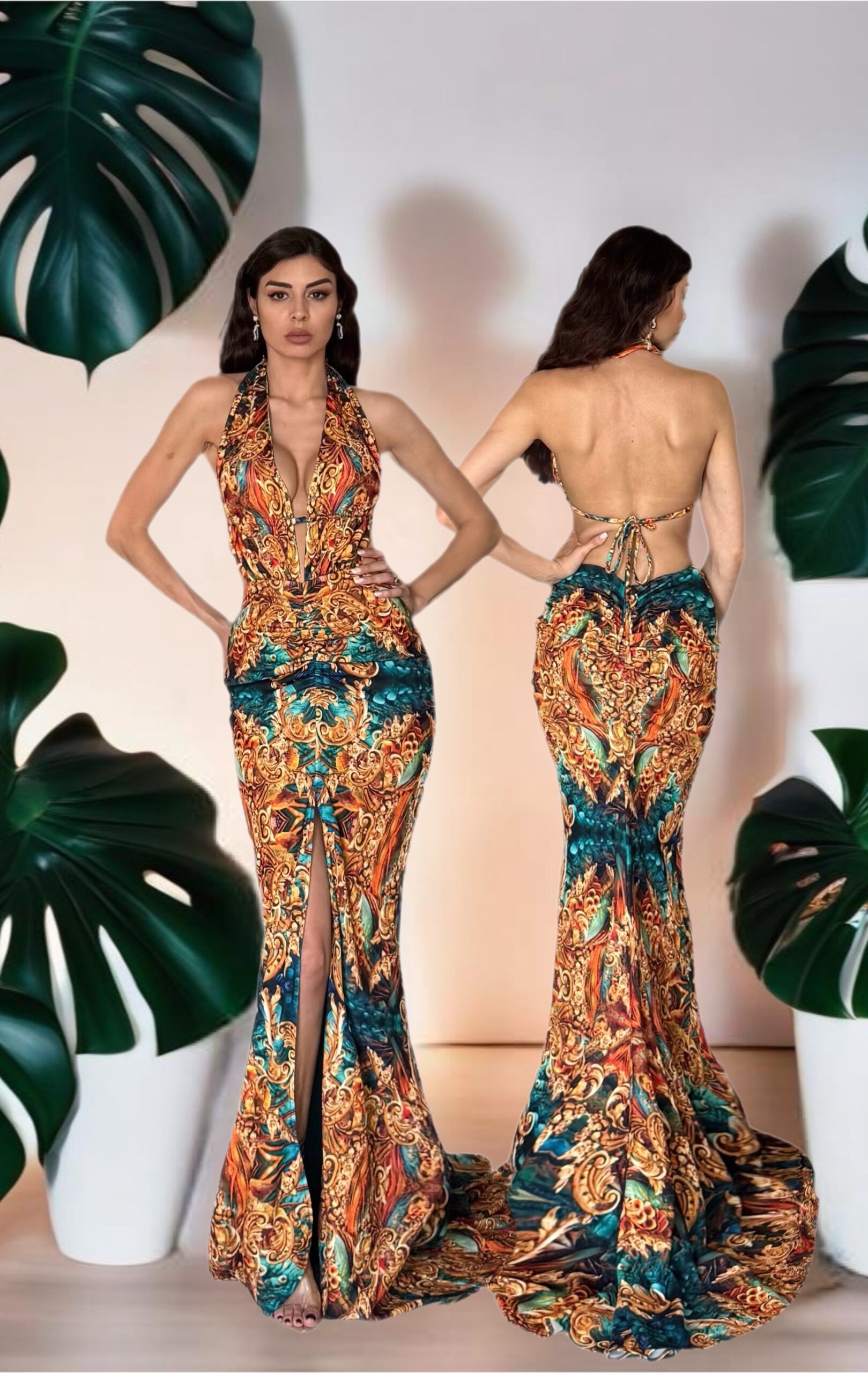 Dorothea Dress in Ocean Glam Print