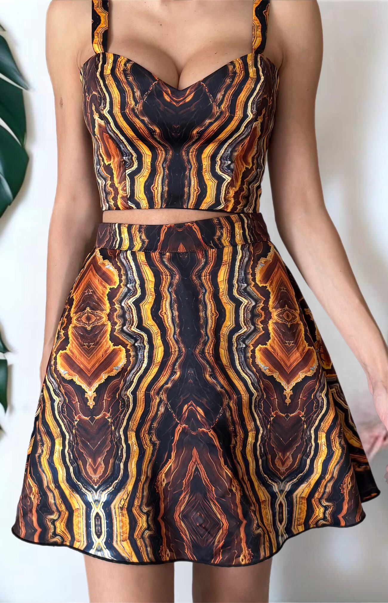 Rosie short Skirt Set in Tanzania Print - Image 3