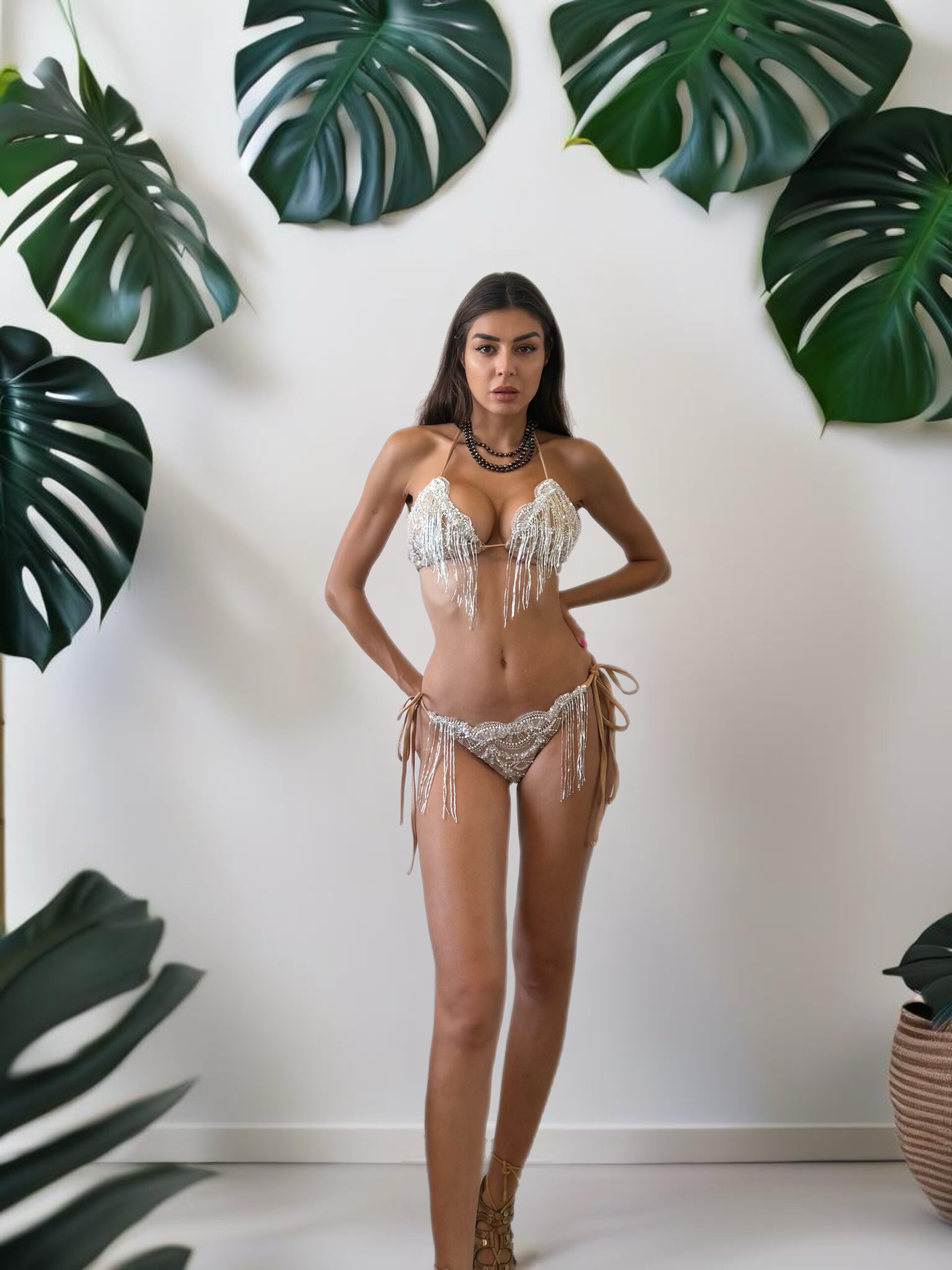 Couture Swimwear with Tassel - Image 2