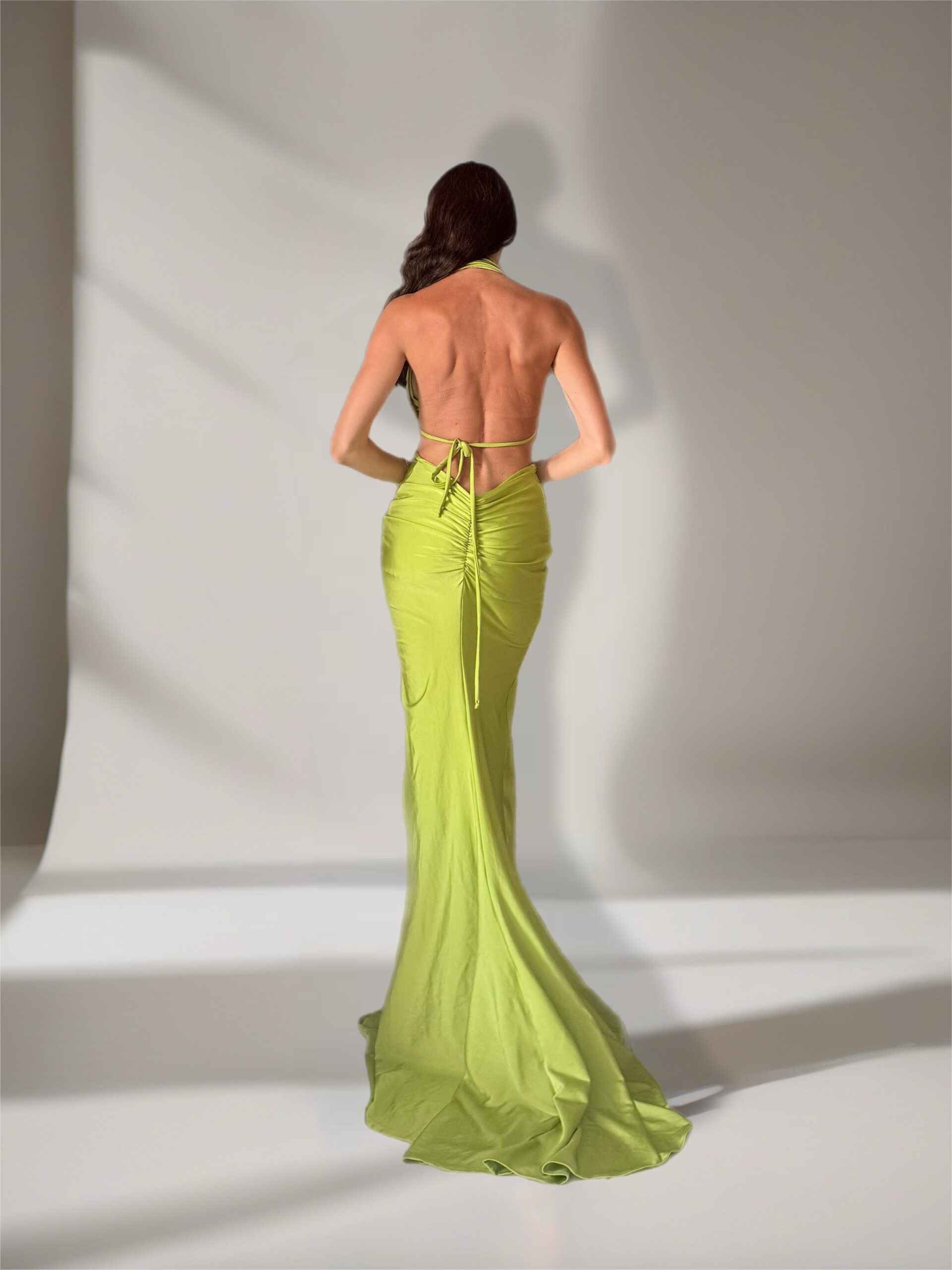Dorothea Dress in Lime Green - Image 2